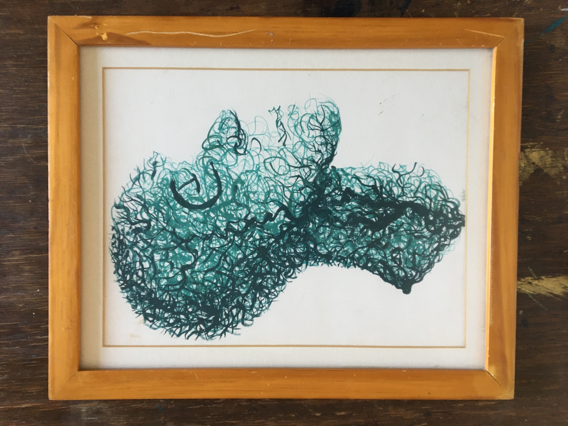 Perfil verde arbolescente. Acrílico sobre papel. 30 x 25 cm. 2016