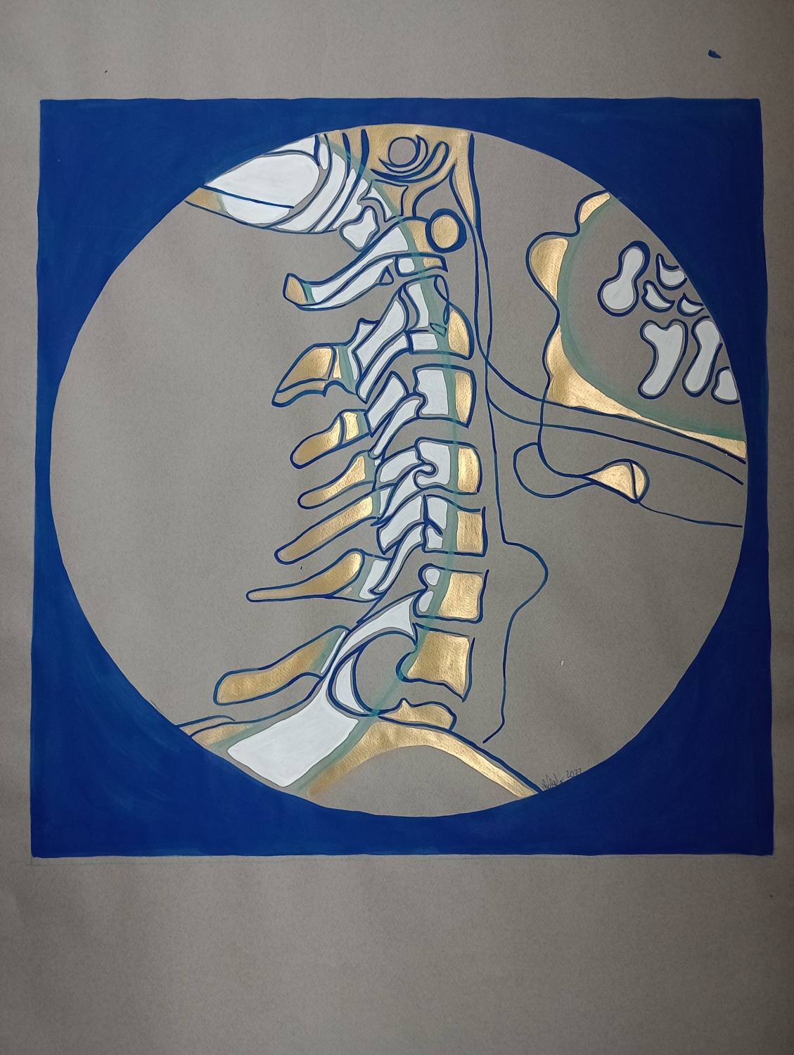 Nuca Ricardo. Acrílico sobre papel. 70 x 70 cm. 2020